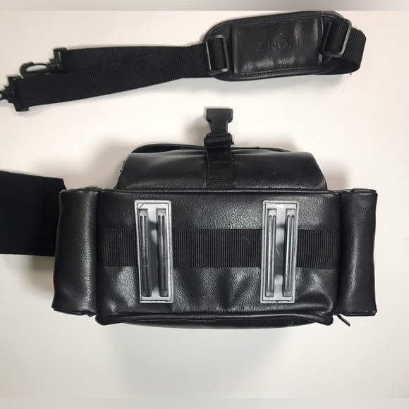 Sony Vintage Black Faux Leather Camera Video With Strap Bag - Picture 4 of 10